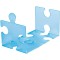 9212-64, serre-livres/CD PUZZLE, elegant, innovant et tres stable. Emboitable. Lot de 2 unites, bleu translucide