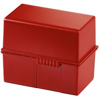 976-17 Boite a  fiches en plastique pour env. 400 fiches A6 165 x 128 x 96 mm (Rouge) (Import Allemagne)