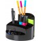 Pot a  crayons RONDO - Pot a  crayons elegant avec 9 compartiments, stable, ultra brillant et de qualite superieure, noir, 17460