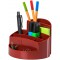 Pot a  crayons RONDO - Pot a  crayons elegant avec 9 compartiments, stable, ultra brillant et de qualite superieure, rouge, 1746