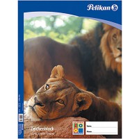 Pelikan 137604 - bloquer caractere A2, C2 / 10 10 feuilles, differents modeles (animaux)