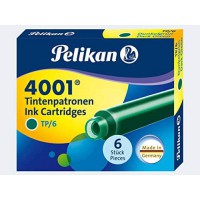 PELIKAN Etuis de 6 Cartouches d'encre 4001 TP/6 Vert fonce