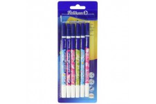 Pelikan Super Pirat Lot de 6 Effaceurs d'encre 5 pointes fines/1 pointe large