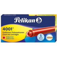 Pelikan Encre 4001 Etui de 5 Cartouche d'encre GTP/5 Rouge brillant