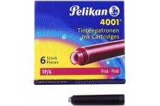 PELIKAN Etuis de 6 cartouches d'encre 4001 TP/6 Rose