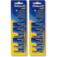 Pelikan Cartouches d'encre 4001 TP/6 en 8 couleurs au choix de Basse, en 5/10 packs de 5 x 6 ou 10 x 6 cartouches d'encre Pelika