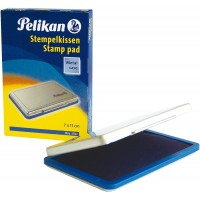 Pelikan Tampon encreur boitier metallique surface 7 x 11 cm Bleu