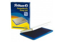 Pelikan Tampon encreur boitier metallique surface 7 x 11 cm Bleu