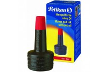 Pelikan 351221 Encre a  tampon encreur sans huile 28 ml (Rouge)
