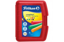Pelikan 622670 Creaplast Pate a  modeler boite en plastique 9 couleurs 300 g Rouge