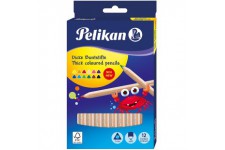 Pelikan crayons de couleurs, 12 pieces, triangulaires, epais