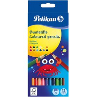 Pelikan crayons de couleurs, 12 pieces, triangulaires, mine 3 mm