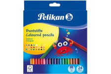 Pelikan crayons de couleurs, 24 pieces, triangulaires, mine 3 mm
