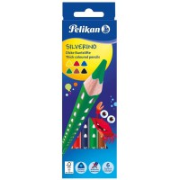 Pelikan crayons de couleurs SILVERINO, 6 pieces, triangulaires, epais