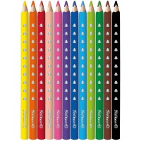 Pelikan crayons de couleurs SILVERINO, 12 pieces, triangulaires, epais