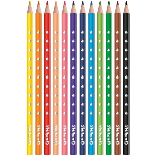 Pelikan crayons de couleurs SILVERINO, 12 pieces, triangulaires, fins