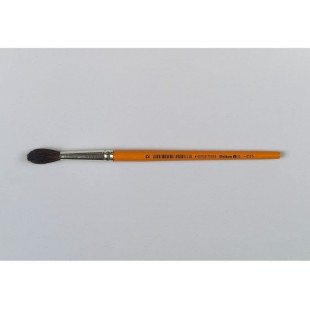 711085 pinceau d'artiste - Pinceaux d'artiste (Single brush, Brosse ronde, Crin de poney, Bois, Orange, Brosse ronde