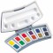 Boite De Couleurs Aquarelles D'etudes 725 D/12, 12 Couleurs, 2 Gobelets a€ Eau Et Palette Melange INCL. (Nouveau: 721886)