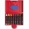 Pelikan - 722942 - 8 Crayons de Cire Epais 665/8 D - Resiste a l'Eau - Sans Capuchon - En Cire d'Abeille - Grattoir