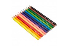 Pelikan Boite de 12 Crayons de couleur triangulaires avec mine 3 mm Couleurs Assortis