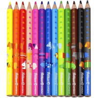 - Combino, 12 Crayons de Coloriage Triangulaires, epais