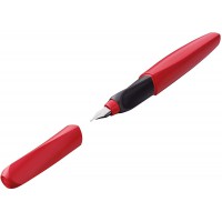 Pelikan 814805 Twist Plume M Fiery Red Stylo plume avec 2 cartouches