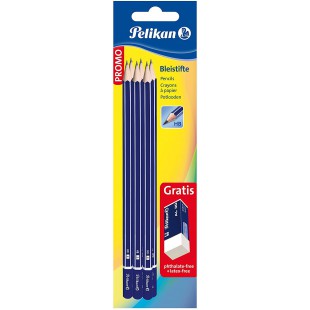 Pelikan crayons graphites, 6 pieces HB + 1 gomme gratuite