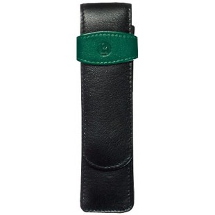 Pelikan 923722 Etui en cuir pour 2 stylos Noir / Vert