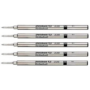PELIKAN Lot de 5 Recharges stylo roller a encre 338 Pte Large Noir