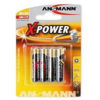 ANSMANN 5015653 X-Power super piles alcalines AAA Longlife (Paquet de 4)