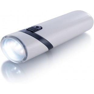 "ANSMANN lampe de poche rechargeable secteur RC 2 / Avec tete de lampe pivotante et trois LEDs / Charge facile via la prise sect