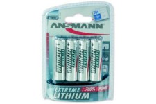 Batteries ANSMAN AA 1,5V Mignon Extreme Lithium - FR6 / L91 (lot de 4)
