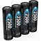 Pile nickel-zinc ANSMANN AA 1,6V 2500mWh (1600mAh) pile Mignon NiZn/Ni-Zn AA batteries rechargeables AA - remplacement pour batt