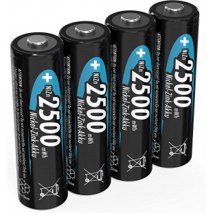 Pile nickel-zinc ANSMANN AA 1,6V 2500mWh (1600mAh) pile Mignon NiZn/Ni-Zn AA batteries rechargeables AA - remplacement pour batt