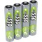 Pile ANSMANN AAA 550 mAh NiMH 1,2 V (lot de 4) - batteries rechargeables micro AAA, faible autodecharge maxE pour une utilisatio