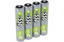 Pile ANSMANN AAA 550 mAh NiMH 1,2 V (lot de 4) - batteries rechargeables micro AAA, faible autodecharge maxE pour une utilisatio