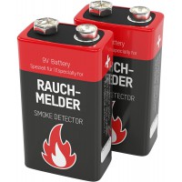 2x detecteur de fumee ANSMANN bloc batterie 9V - bloc electrique alcalin