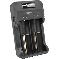 Ansmann Chargeur de batterie universel Lithium 2 pour 18650 21700 26650 22650 18350 17670 17500 etc. + batteries NiMH