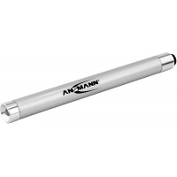 Ansmann Lampe de poche en aluminium, Aluminium, Silber, 13,4 x 1,3 x 1,3 cm