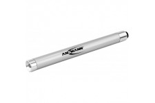 Ansmann Lampe de poche en aluminium, Aluminium, Silber, 13,4 x 1,3 x 1,3 cm