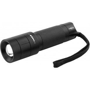 ANSMANN Lampe torche LED M250F metal noir / Lampe de poche avec reglage du focus en continu / 260 lumens & 4 fonctions / Protege