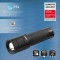 ANSMANN Lampe torche LED M250F metal noir / Lampe de poche avec reglage du focus en continu / 260 lumens & 4 fonctions / Protege