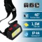 Lampe frontale Headlight HD200B d'ANSMANN avec 185 lumen, LED 3W et LED COB 1,5W, y compris 3 piles micro AAA, 1600-0198