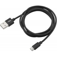 Cable de donnees et de charge ANSMANN Micro-USB / tres flexible en plastique TPE / compatibilite avec tout appareil equipes de p