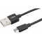 Cable de donnees et de charge ANSMANN Micro-USB / tres flexible en plastique TPE / compatibilite avec tout appareil equipes de p