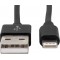 Cable de donnees et de charge Lightning ANSMANN/ Certifie Apple MFI / Cable tres flexible en plastique TPE / compatible Apple iP