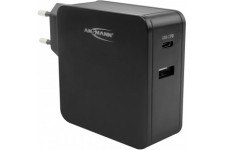 Ansmann Chargeur USB 2 Ports 60W - USB C avec Quick Charge 3.0 & Power Delivery Chargeur PD avec controle de Charge Intelligent 