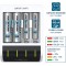 Ansmann Chargeur de Batterie avec 4 Piles AA 2100 mAh - Chargeur Automatique de Batterie avec Technologie de Charge Perfect 7 & 