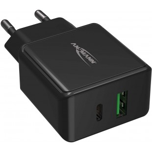 ANSMANN Chargeur USB 18W avec Power Delivery & Quick Charge 3.0 Noir