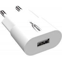 ANSMANN Chargeur USB 1 Port 5 W - Chargeur USB avec controle de Charge Intelligent pour Smartphone, Tablette, GoPro, liseuse ele